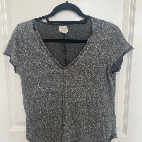 Project Social T Tops - Project Social T Charcoal V-Neck Tee